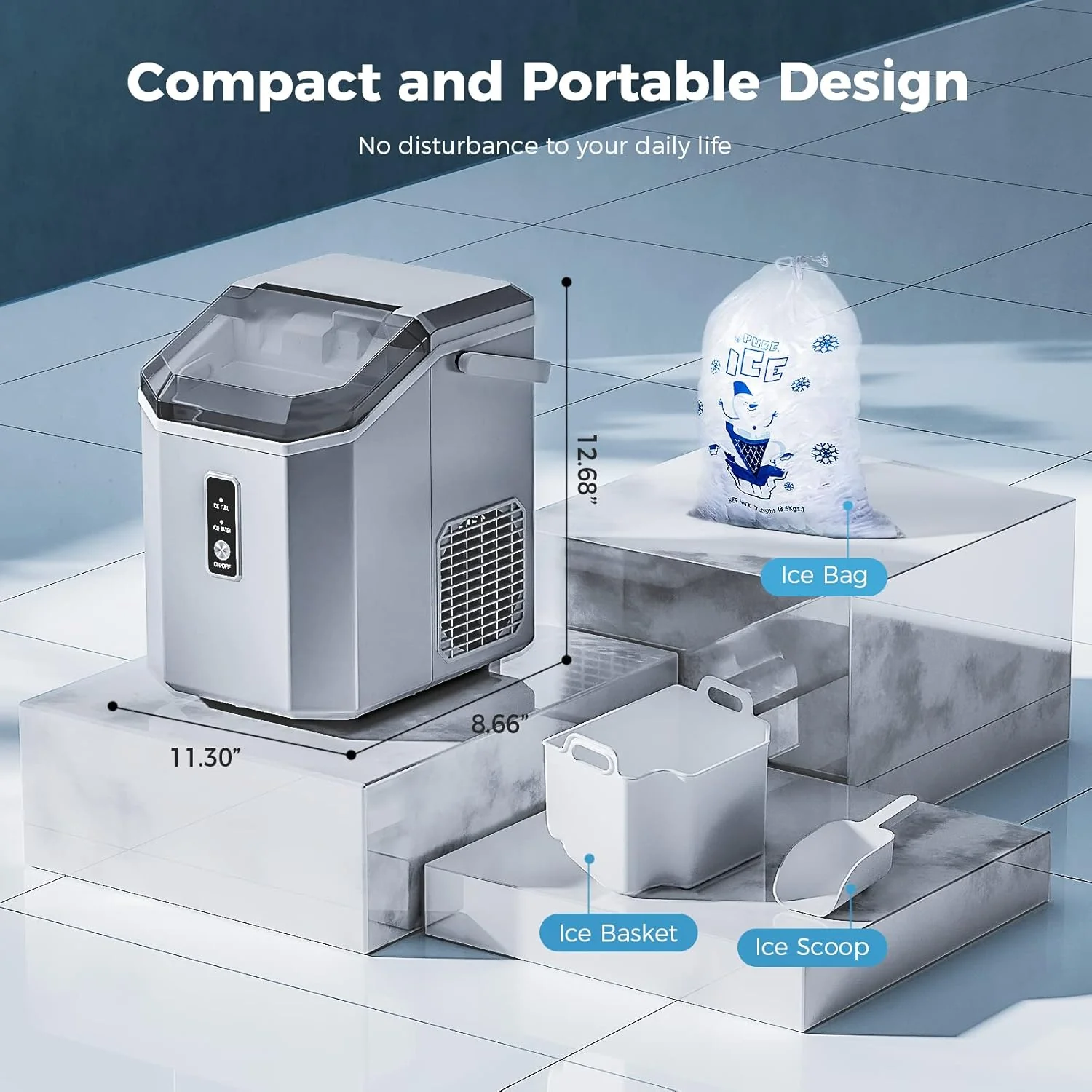 Nugget Pebble Ice Maker Countertop Z5815NA - Image 15