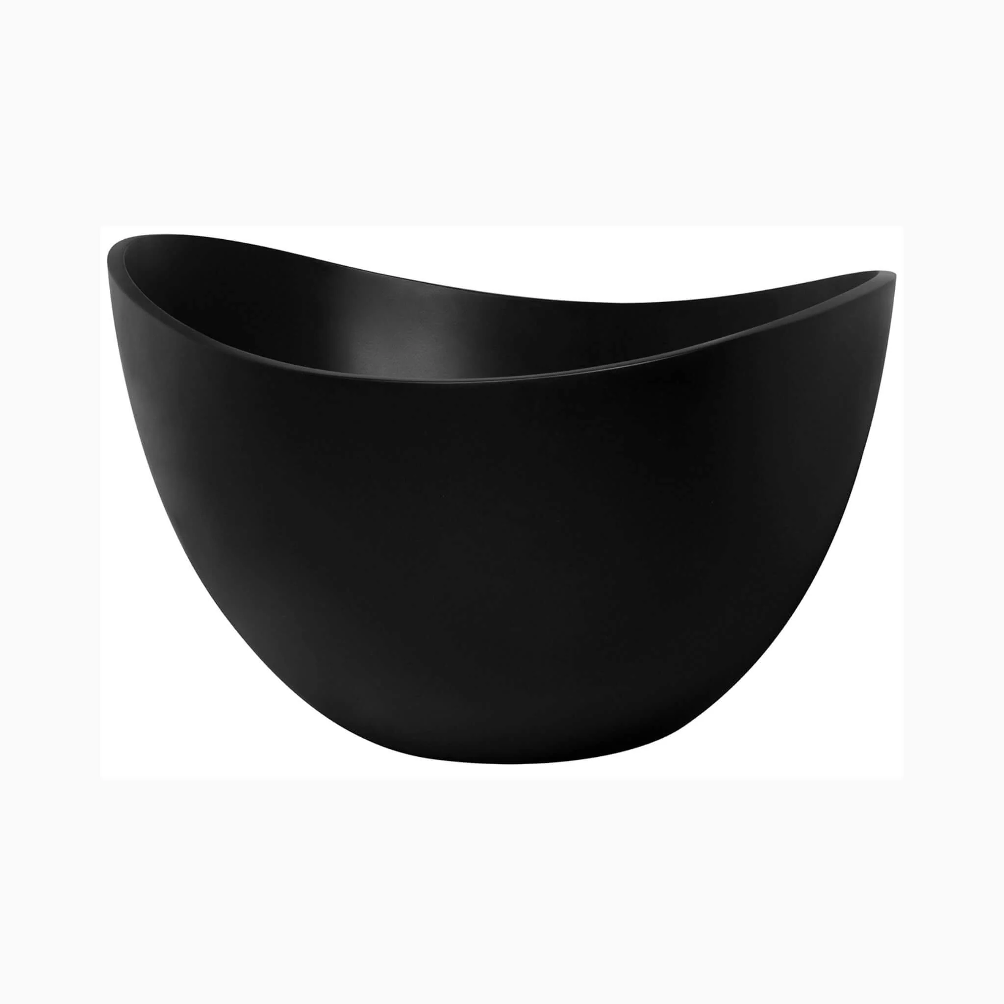 Nuvia 63-Inch Modern Freestanding Single-Piece Matte Black Finish Stone Resin Bathtub - Image 6