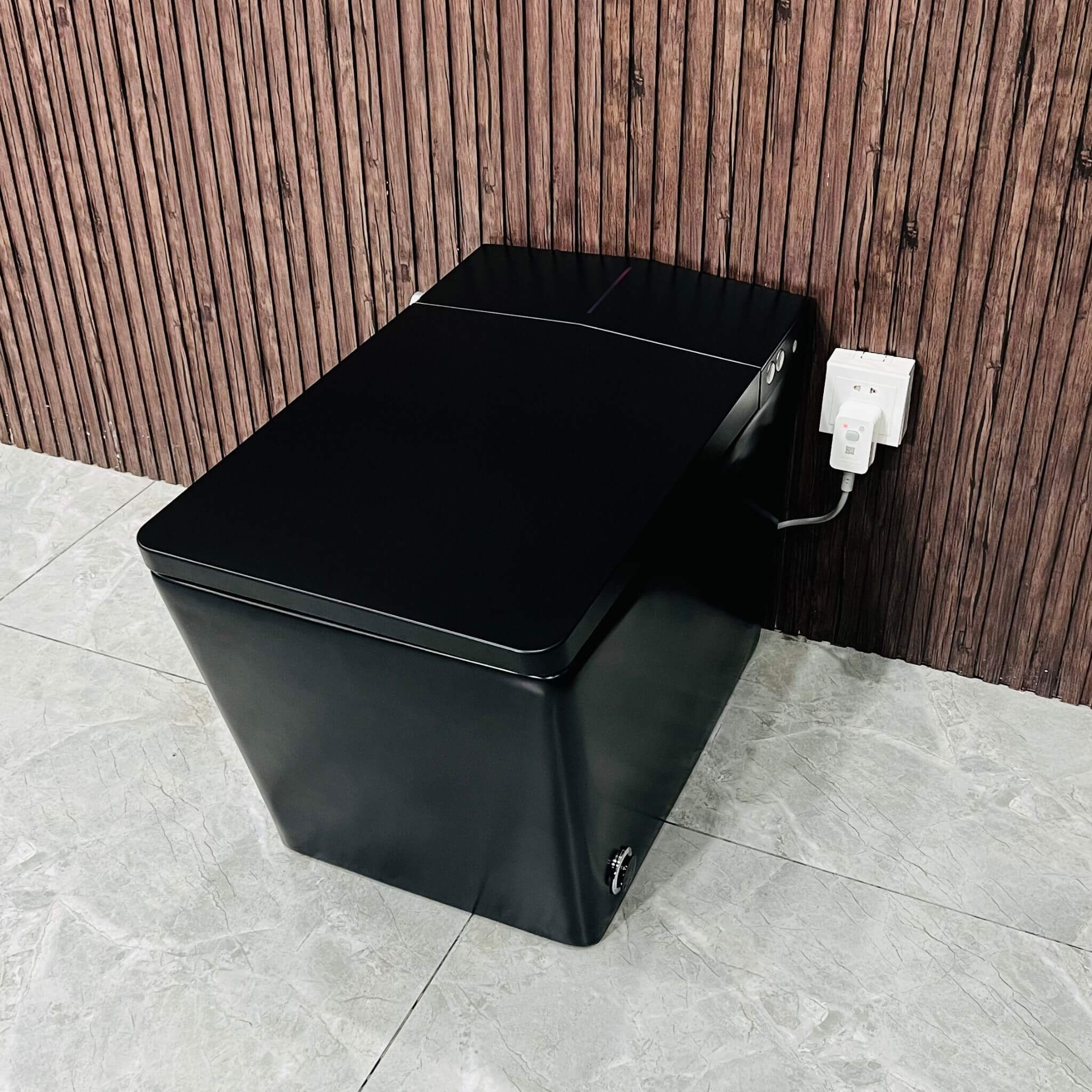 Nuvia Luxury Black Square Smart Toilet with Bidet, Remote, and Heated Seat - Image 11