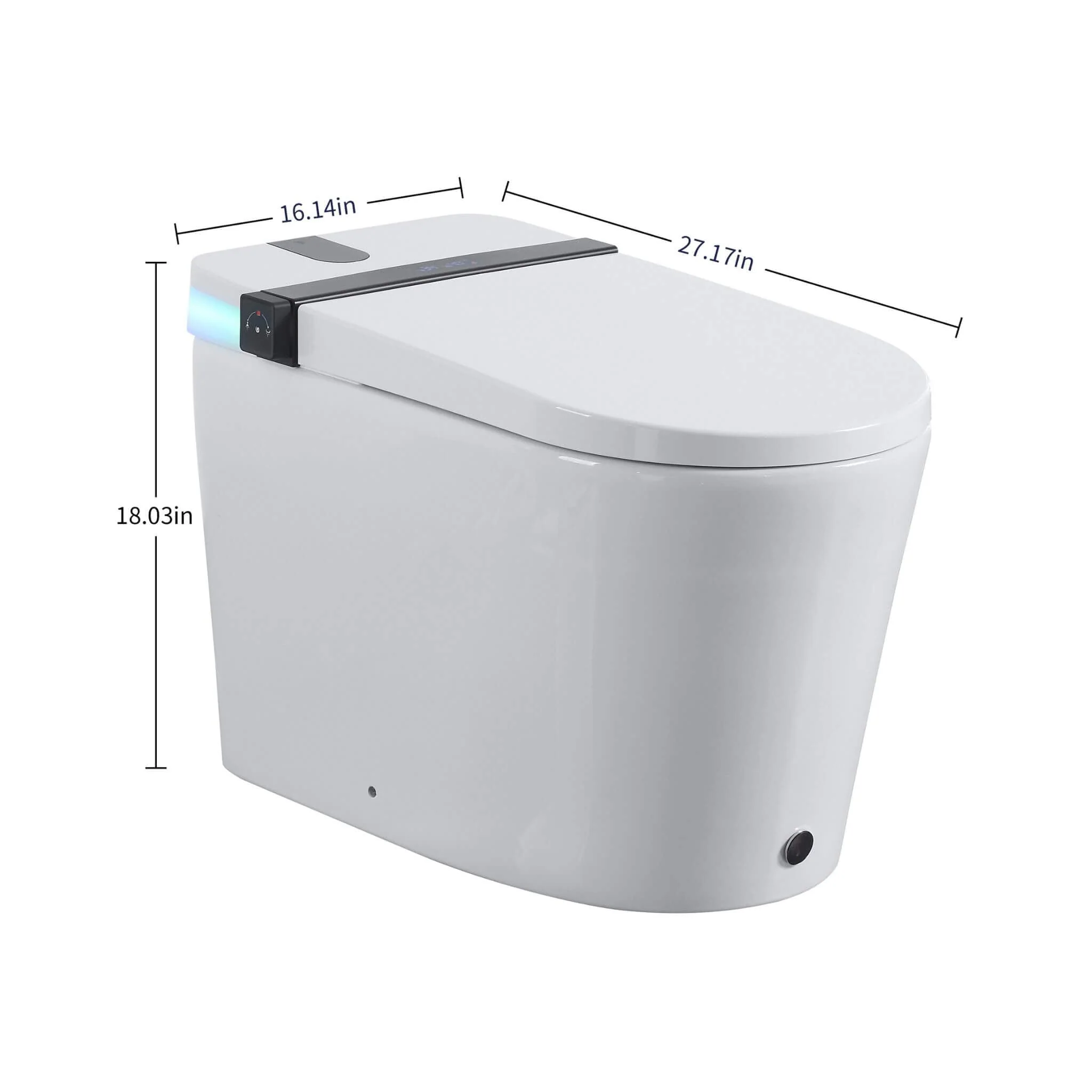 Nuvia Premium Smart Toilet with Bidet Seat LED Display & Night Light - Image 18