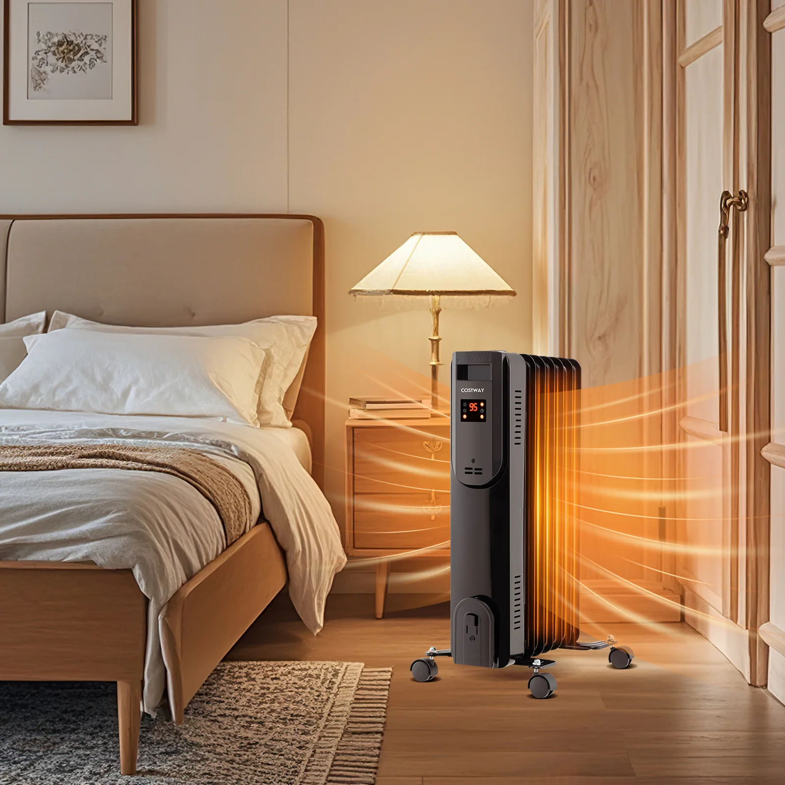 Oil Filled Radiator Heater with Adjustable Thermostat - Image 2
