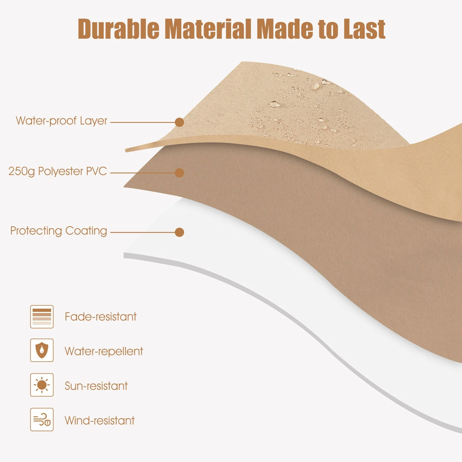 Parasol Offset Cantilever Umbrella Cover with Fiberglass Rod - Image 2
