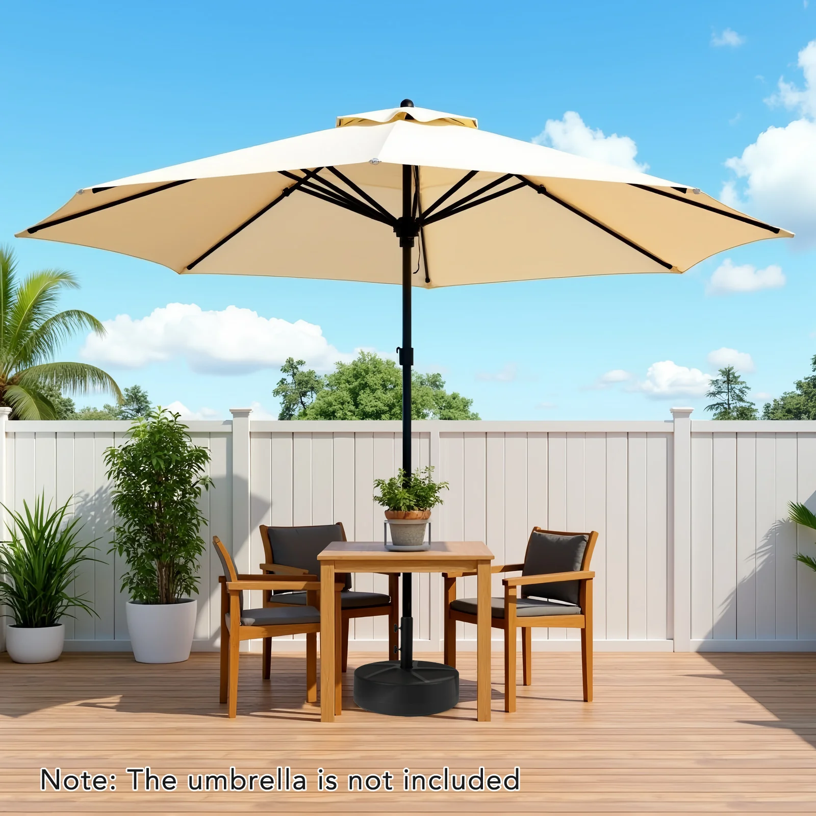 Patio Umbrella Base 88LBS Capacity Water and Sand Fillable Market Table Umbrella Stand - Image 6