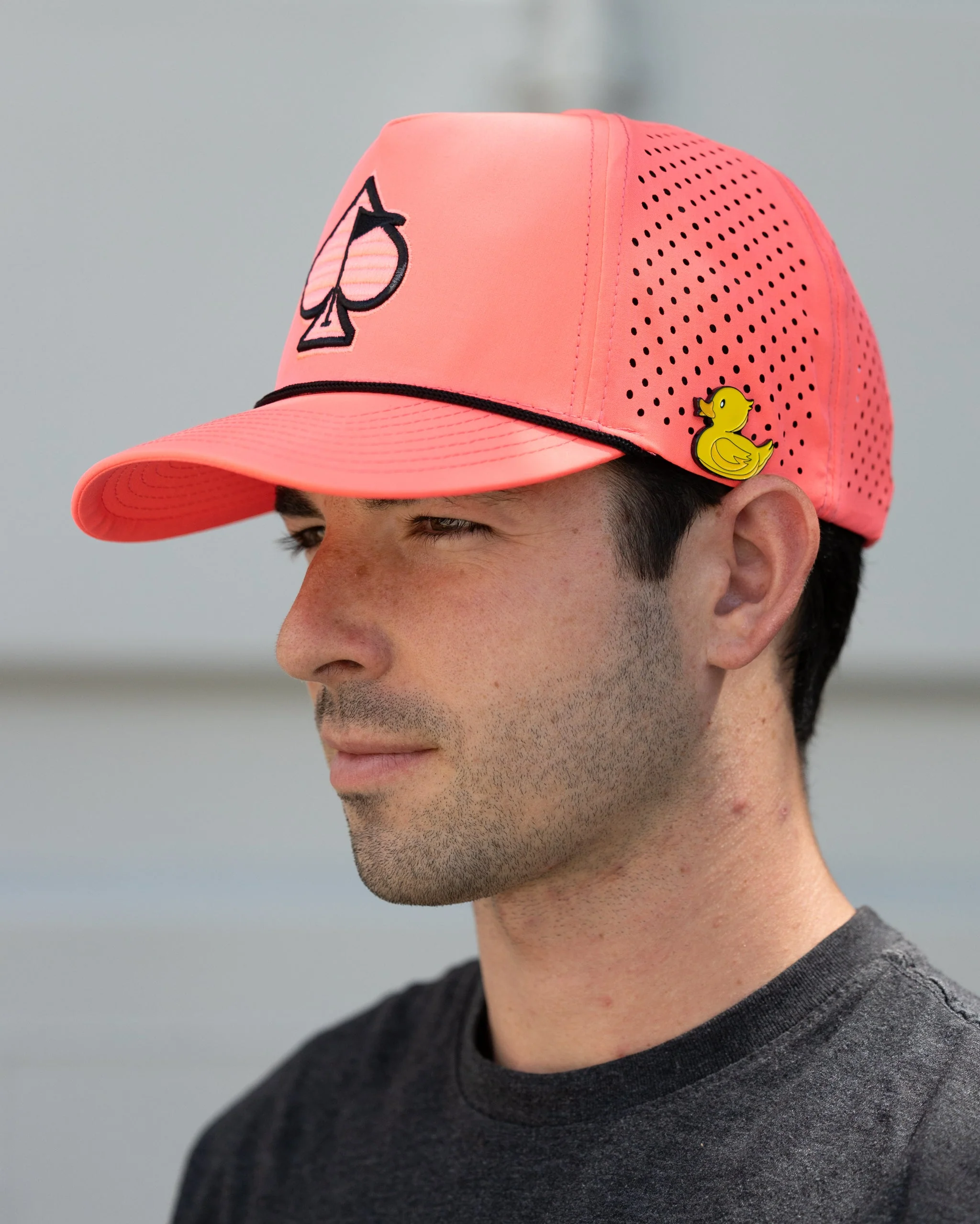 Perforated Rope Hat - Highlighter Pink - Image 9