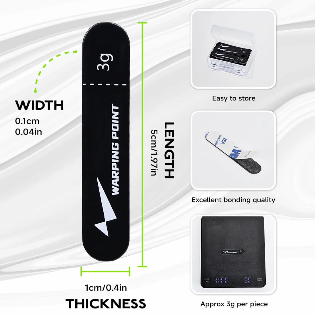 Pickleball Lead Tape - Black - Image 3
