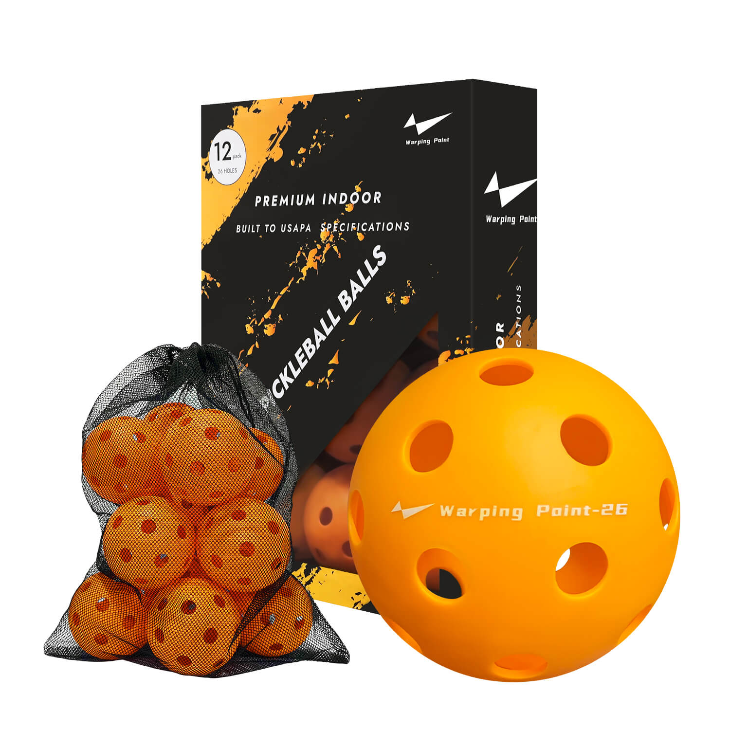 PRACTICE PICKLEBALLS - INDOOR - 12 PACK