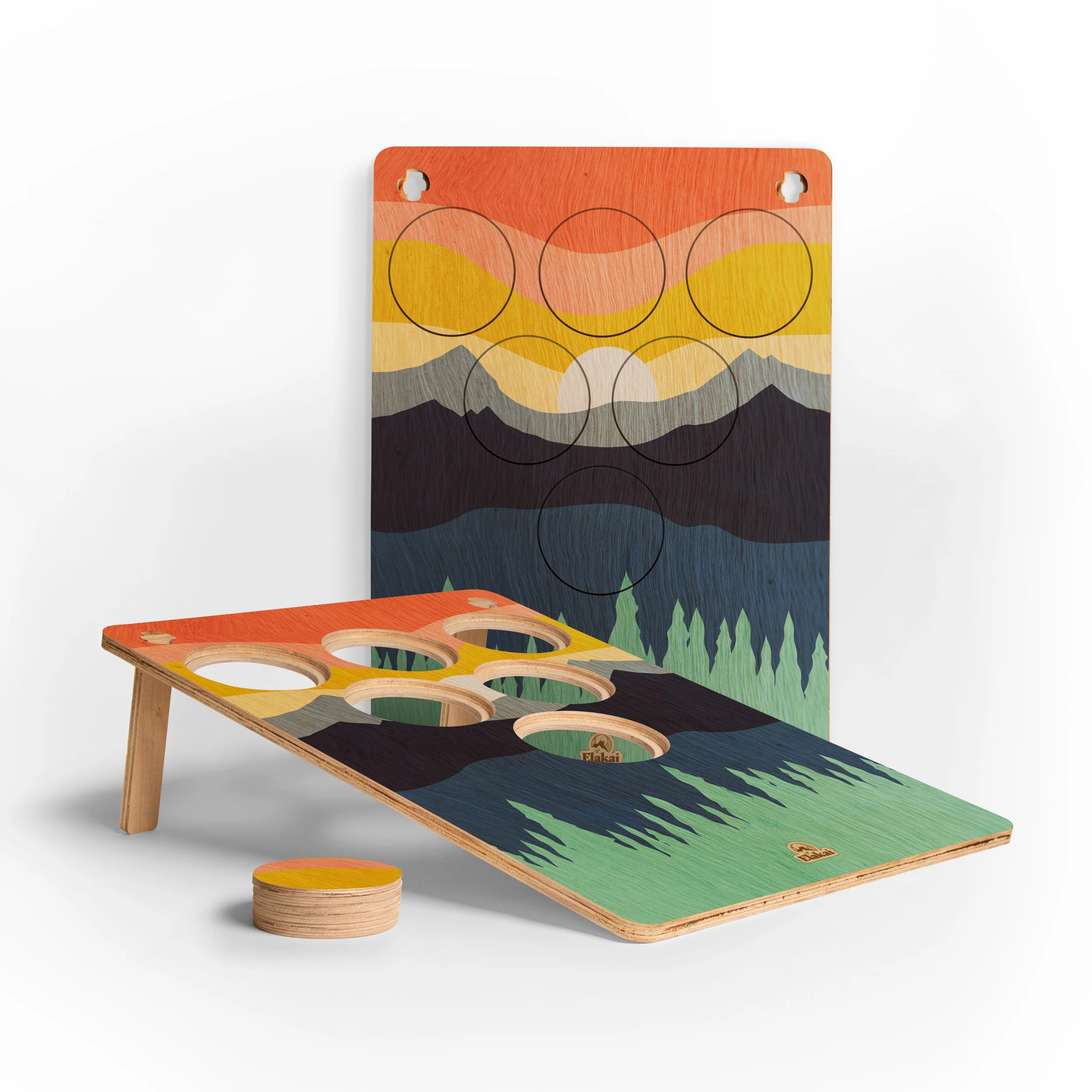 Premium Plywood Weekender 6-Hole Cornhole Pong - Image 3