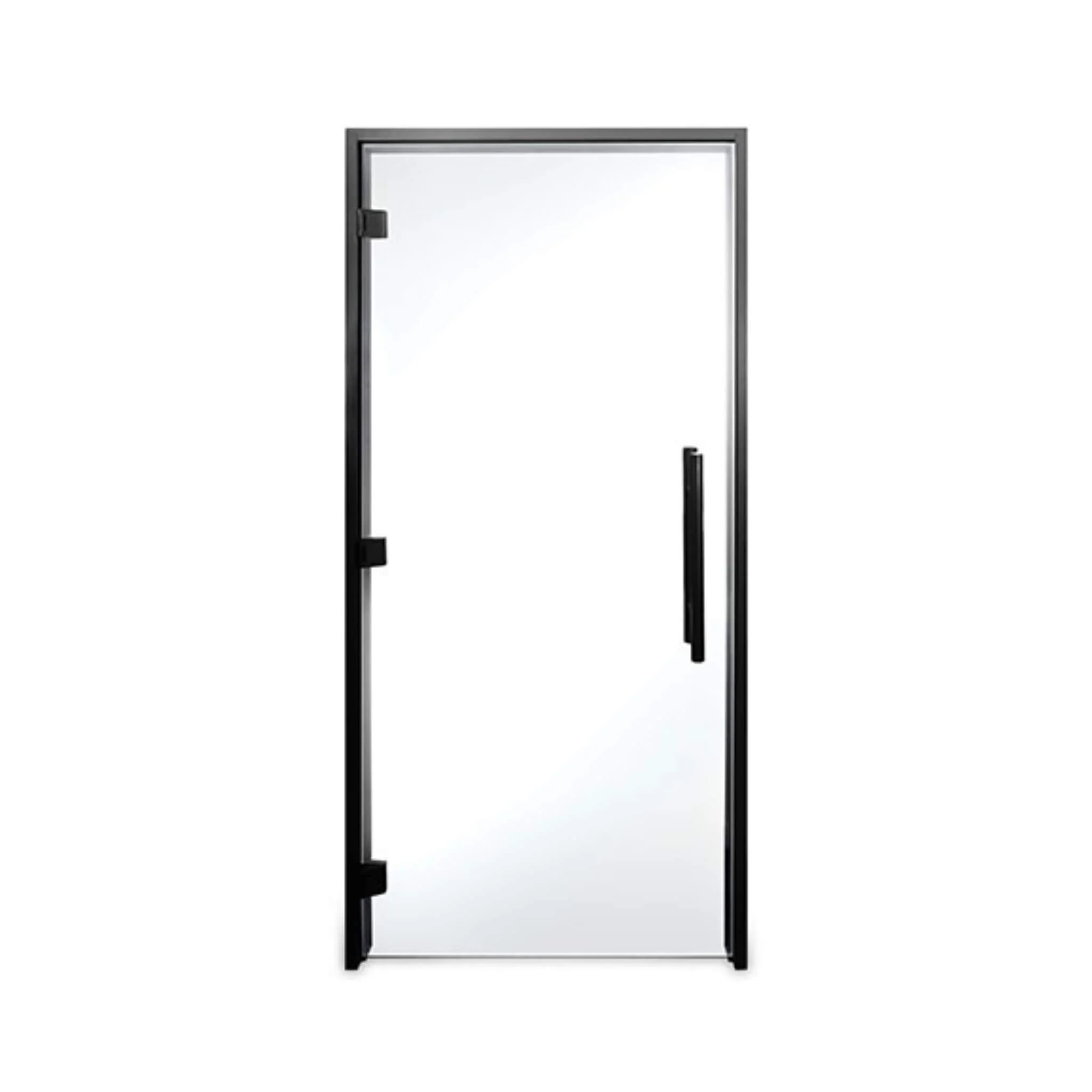 Prosaunas 36" x 81" Black Alder Clear Prehung ADA Glass Sauna Door
