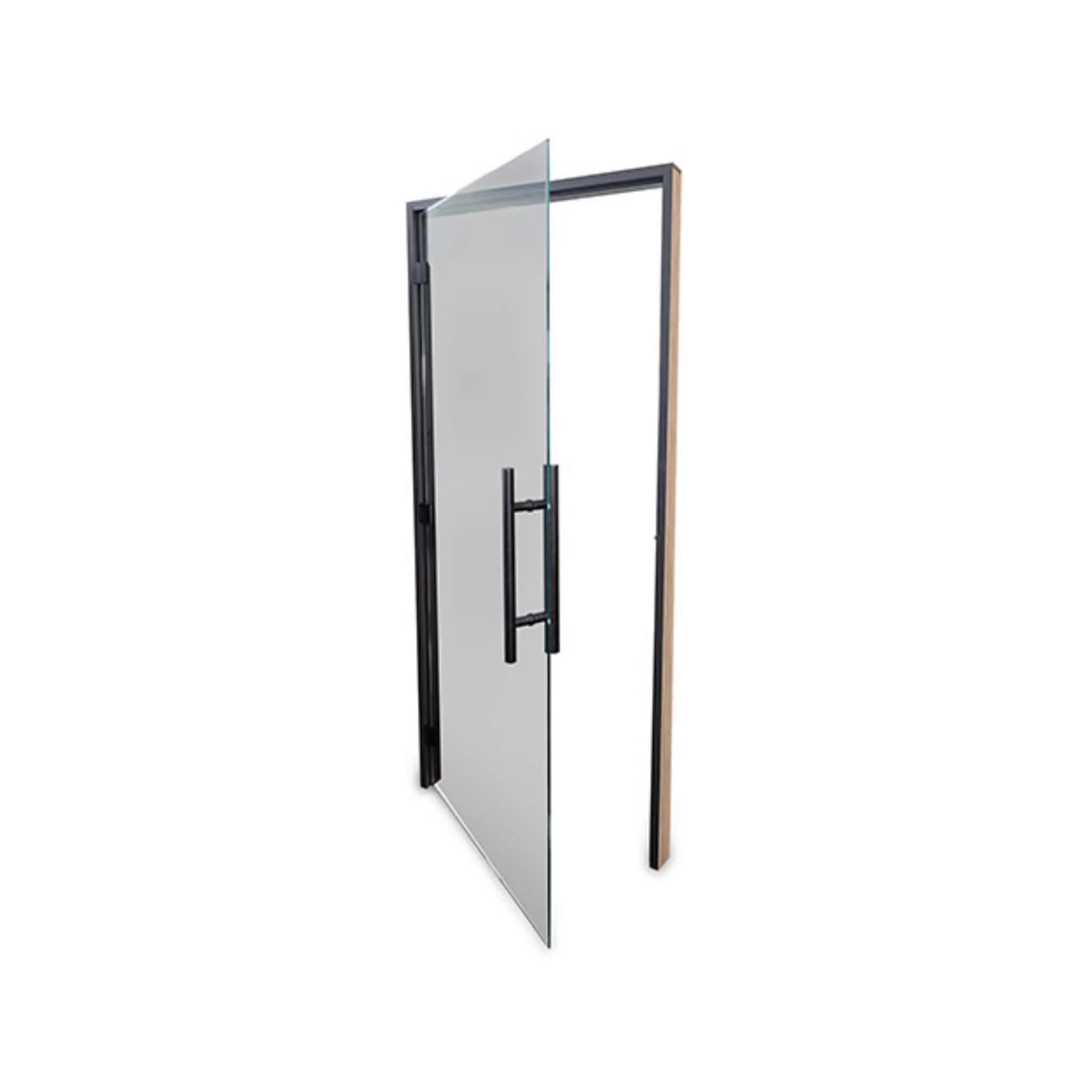 Prosaunas 36" x 81" Black Alder Prehung ADA Tinted Glass Sauna Door - Image 7