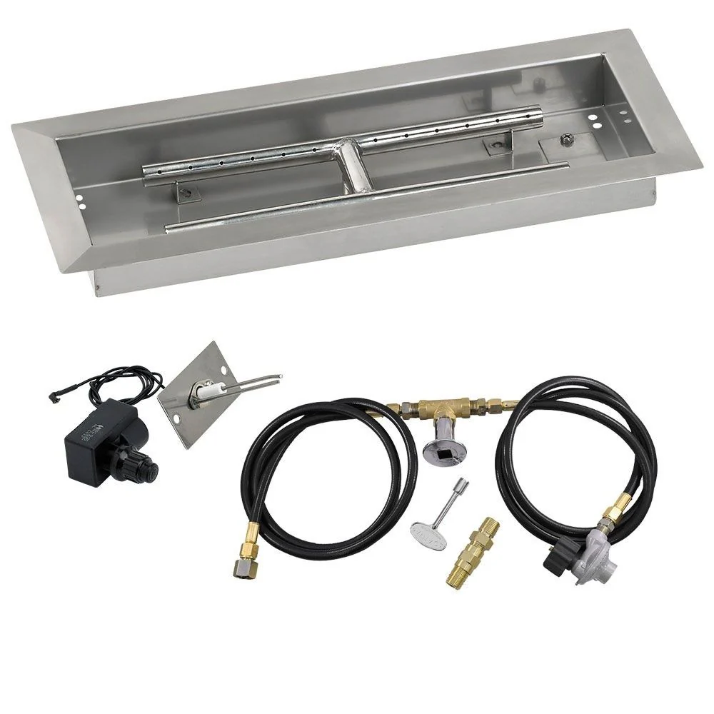 Rectangular Stainless Steel Drop-In Pan with Spark Ignition Kit - Image 2