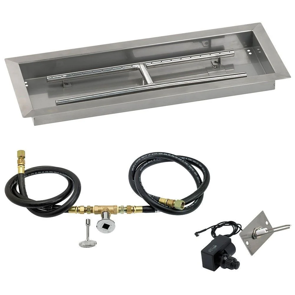 Rectangular Stainless Steel Drop-In Pan with Spark Ignition Kit - Image 3
