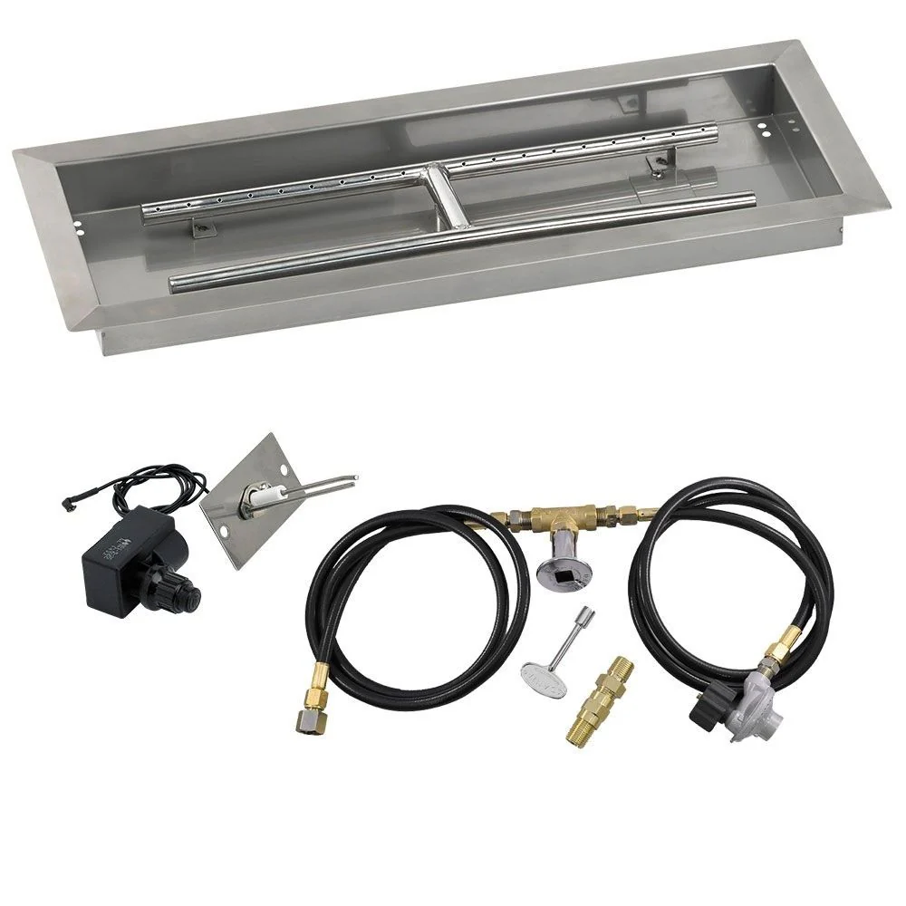 Rectangular Stainless Steel Drop-In Pan with Spark Ignition Kit - Image 4