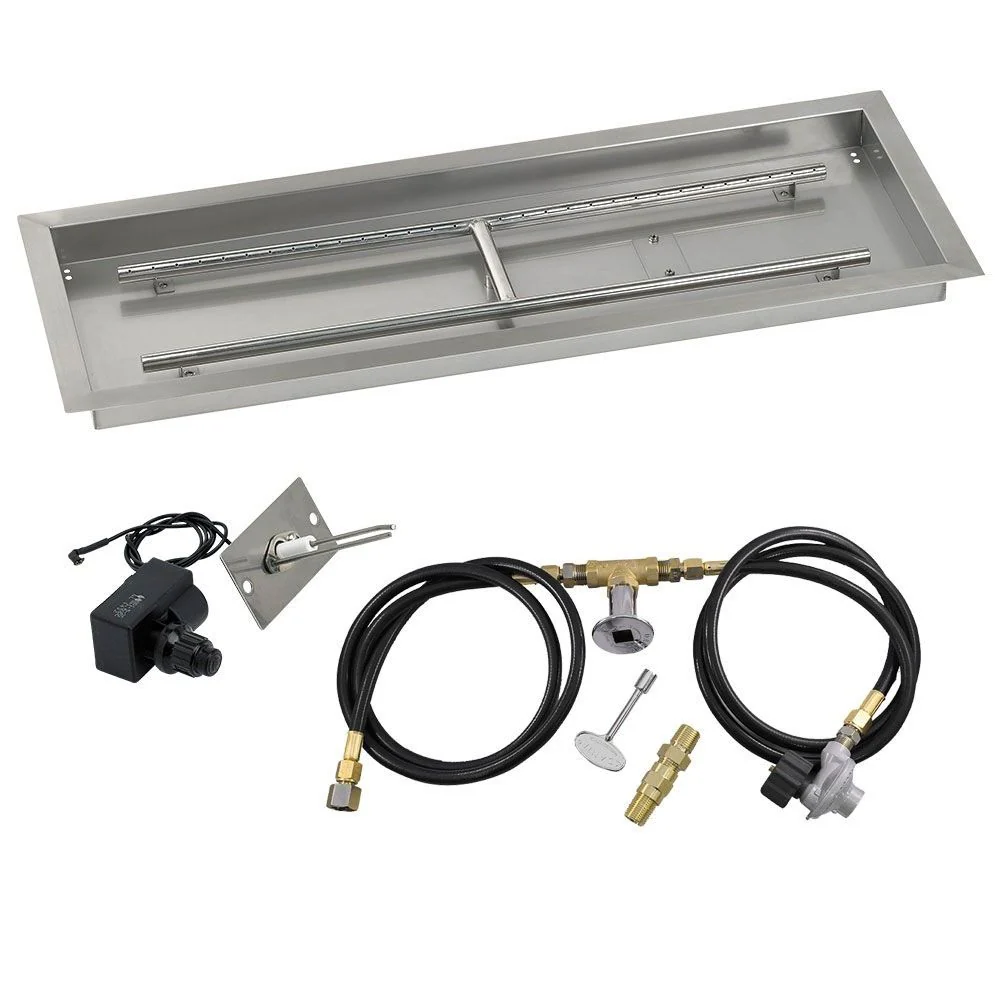 Rectangular Stainless Steel Drop-In Pan with Spark Ignition Kit - Image 8
