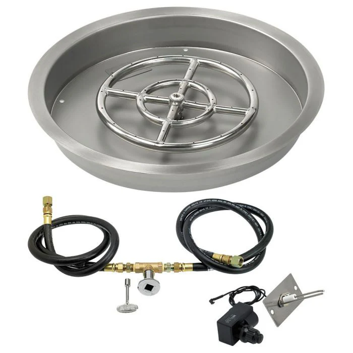 Round Stainless Steel Drop-In Pan with Spark Ignition Kit - Image 4