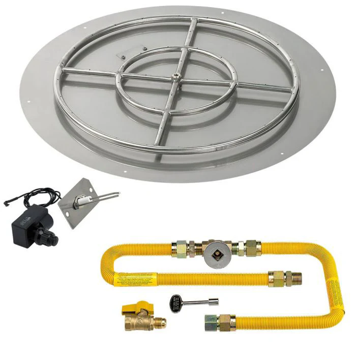 Round Stainless Steel Flat Pan with Spark Ignition Kit - High Capacity - Image 2