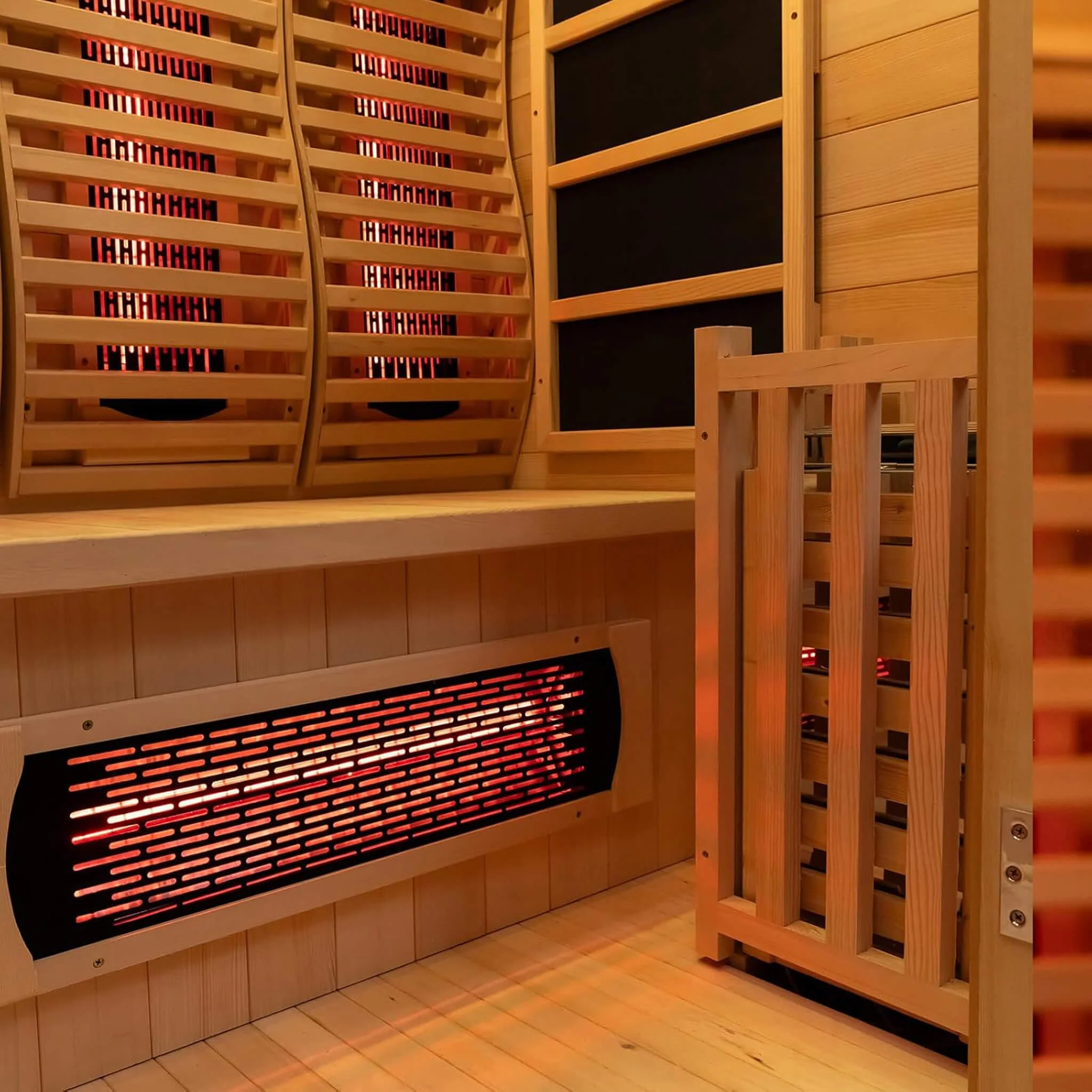 Rövia Luma 2-Person Indoor Hybrid Sauna Room With Infrared And 3.5KW Steam Heaters - Image 9