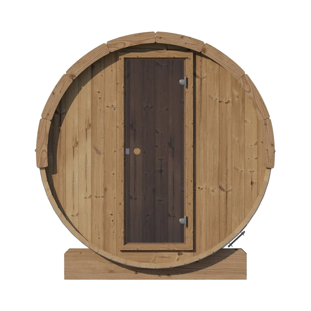 SaunaLife Model E8 Ergo Series 6-Person Outdoor Thermo-Spruce Sauna Barrel - Image 7