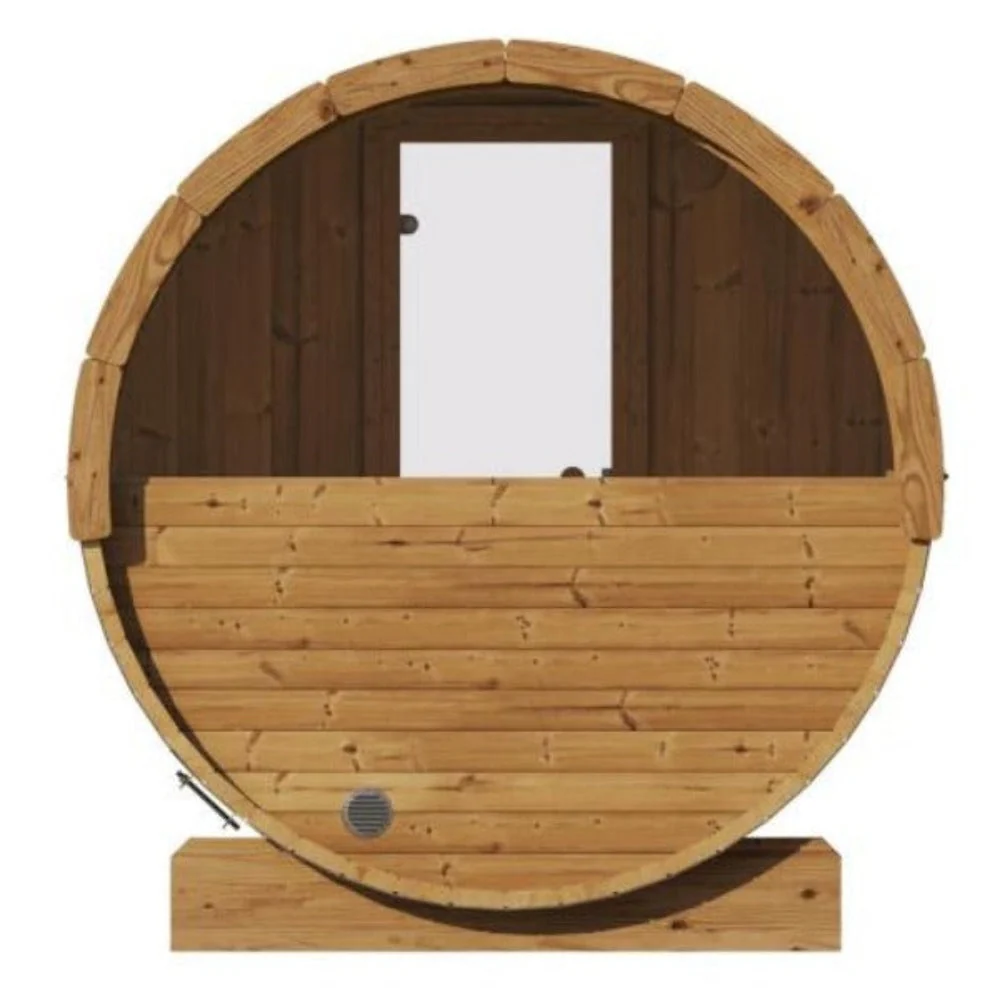 SaunaLife Model E8W Ergo Series 6-Person Outdoor Thermo-Spruce Sauna Barrel - Image 7