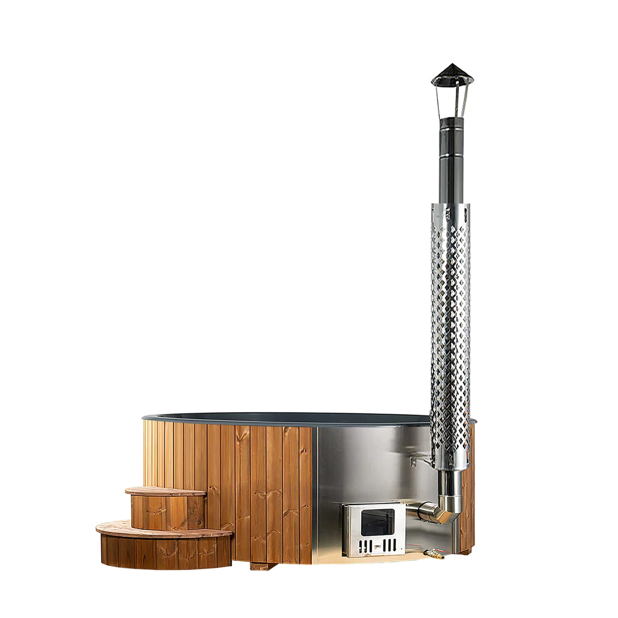 SaunaLife Model S4N Premium 6-Person Home Wood-Burning Hot Tub - Image 9