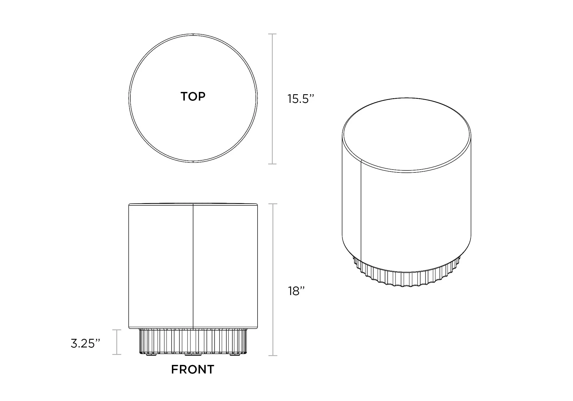 Ripple Side Table/Stool Session Series - Image 5