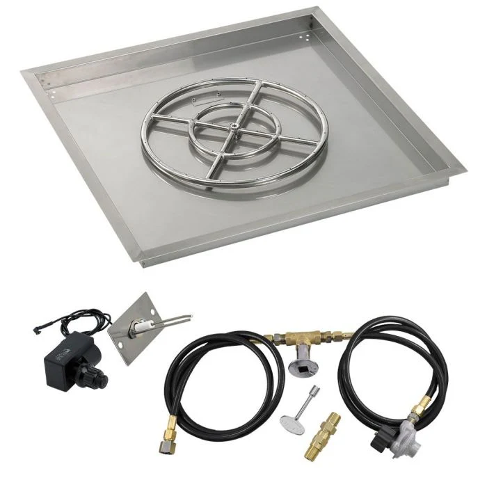Square Stainless Steel Drop-In Pan with Spark Ignition Kit - Image 8