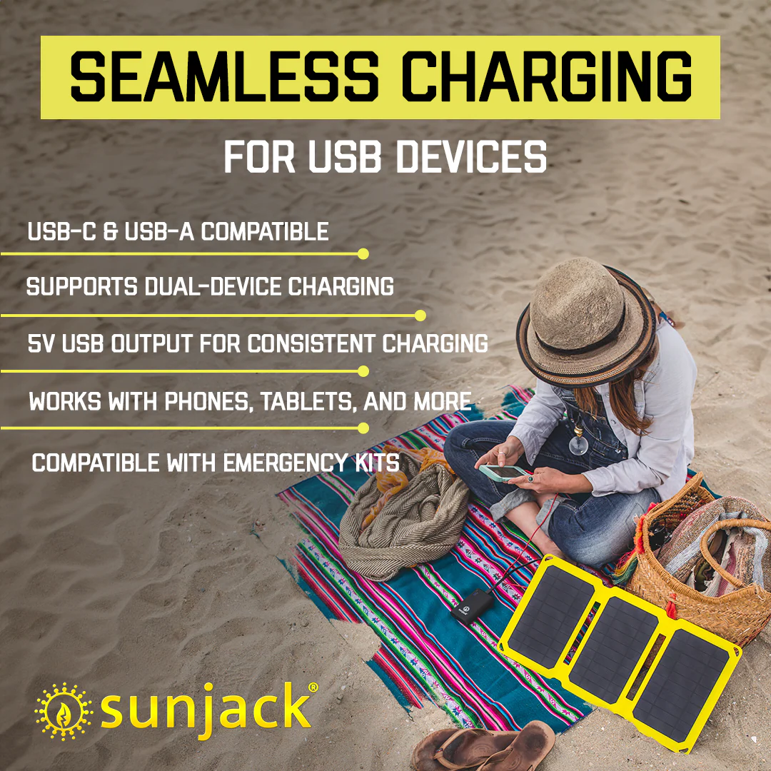 SunJack 15 Watt ETFE Foldable Portable Solar Panel Charger - Image 4