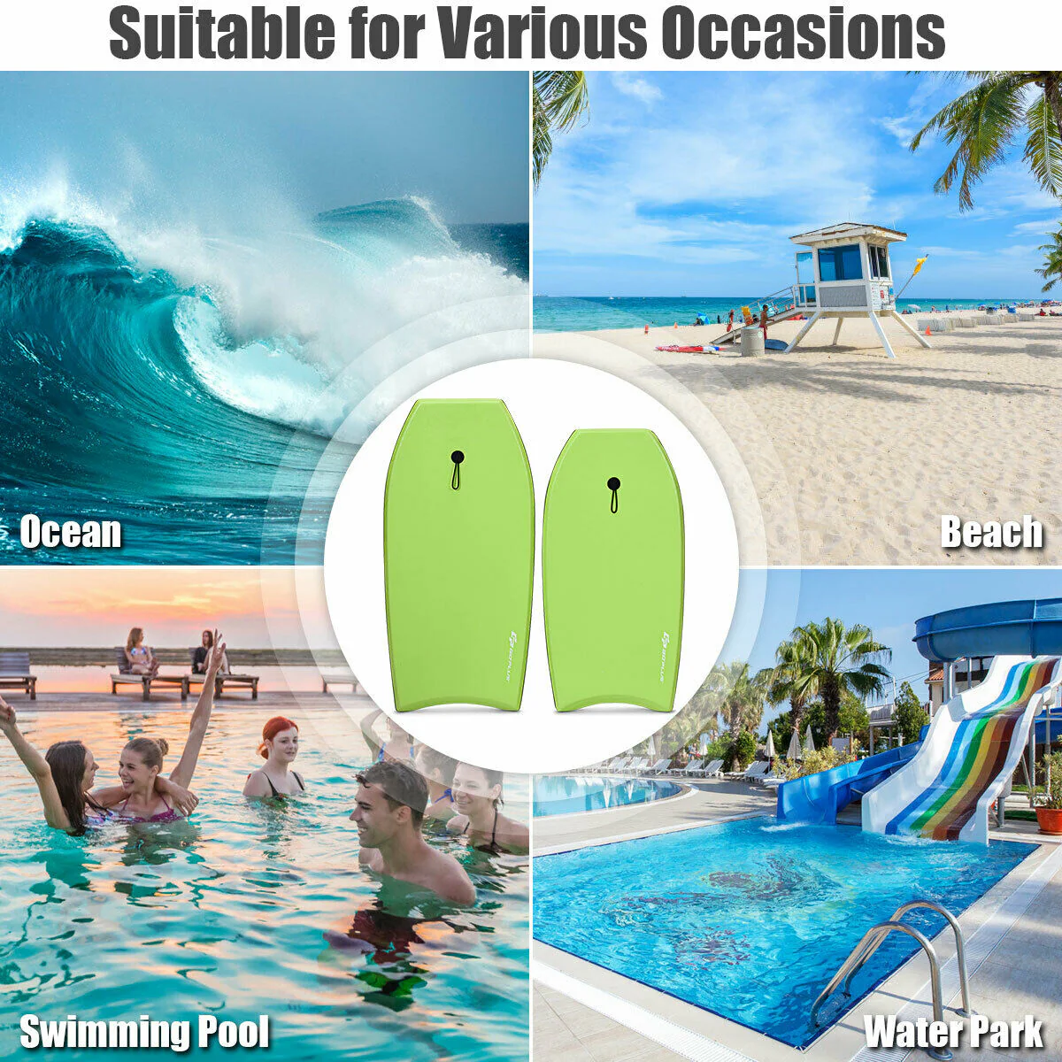 Super Surfing  Lightweight Bodyboard with Leash - Image 5