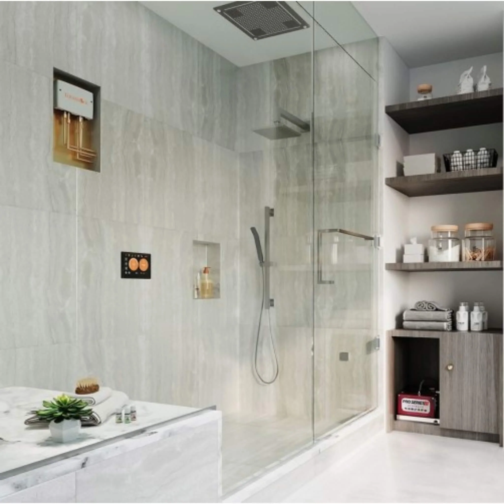 ThermaSol ThermaTouch 10-Inch Smart Shower Package With HydroVive 18-Inch And SteamVection Technology - Image 7