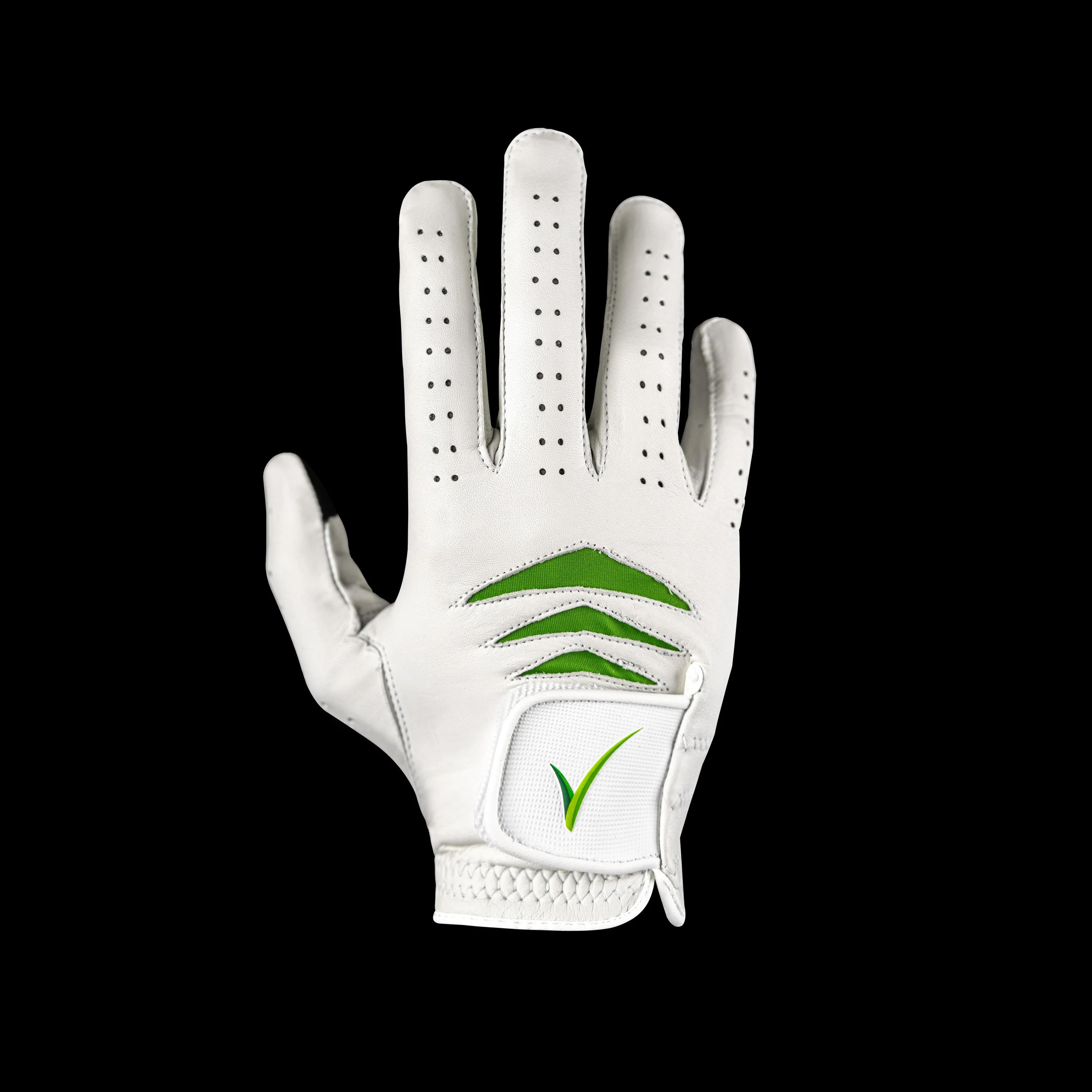 Through Touch Golf Glove - White/Green - Image 3