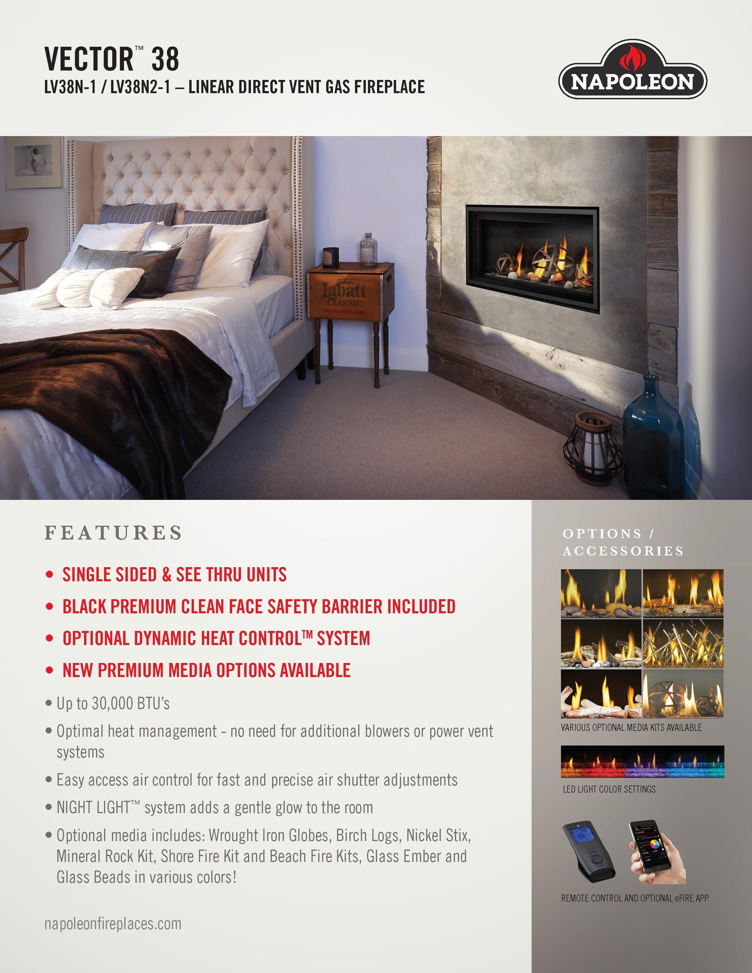 Vector™ Series Direct Vent Fireplaces - See Through / Single-Sided - Image 7