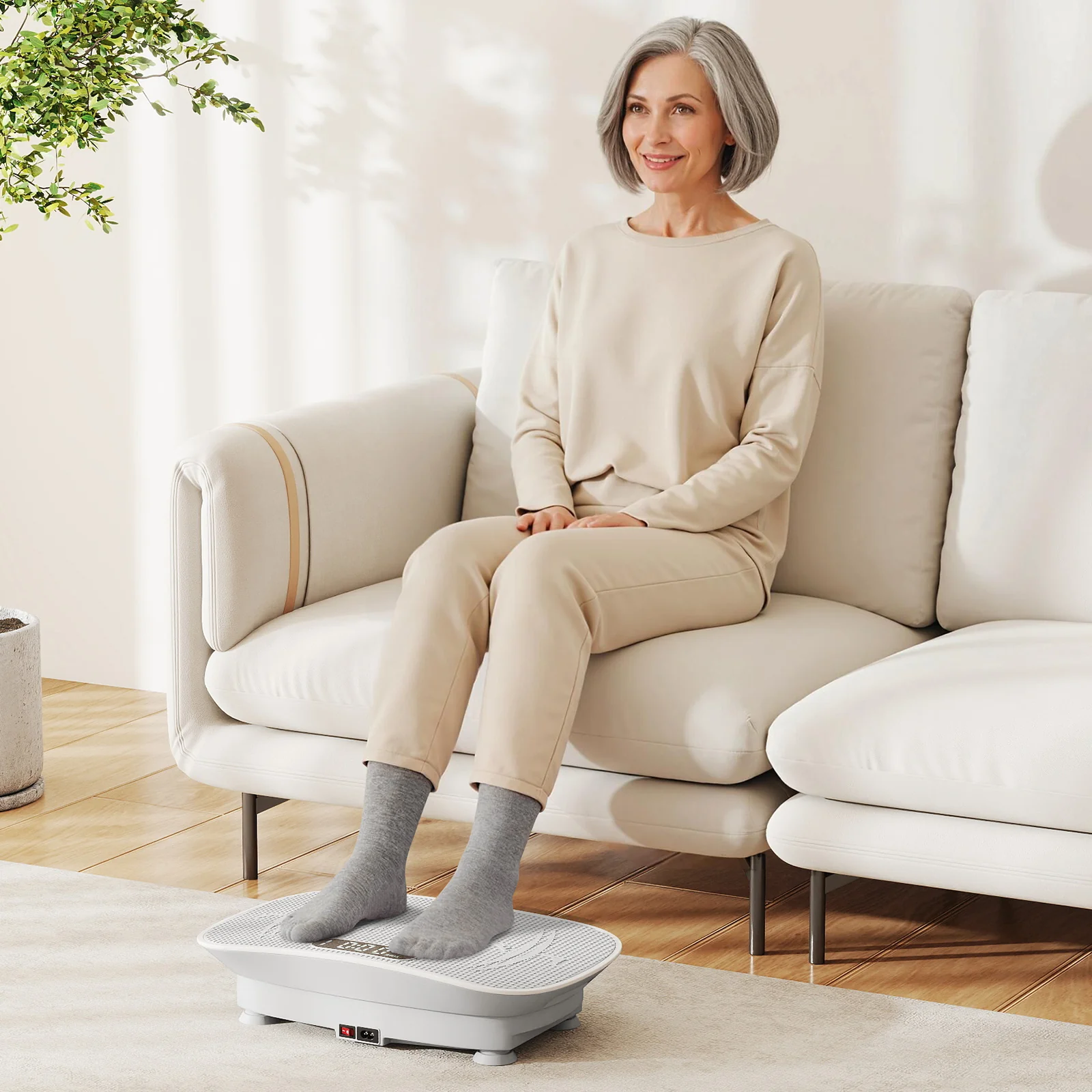 Vibration Plate Exercise Machine for Lymphatic Drainage and Weight Loss with 10 Speed Intensities - Image 12