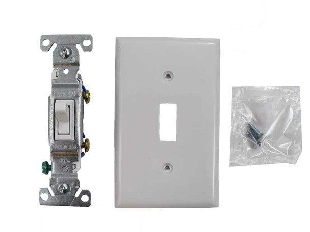 Wall Switch Kit, On/Off, White - FWSK
