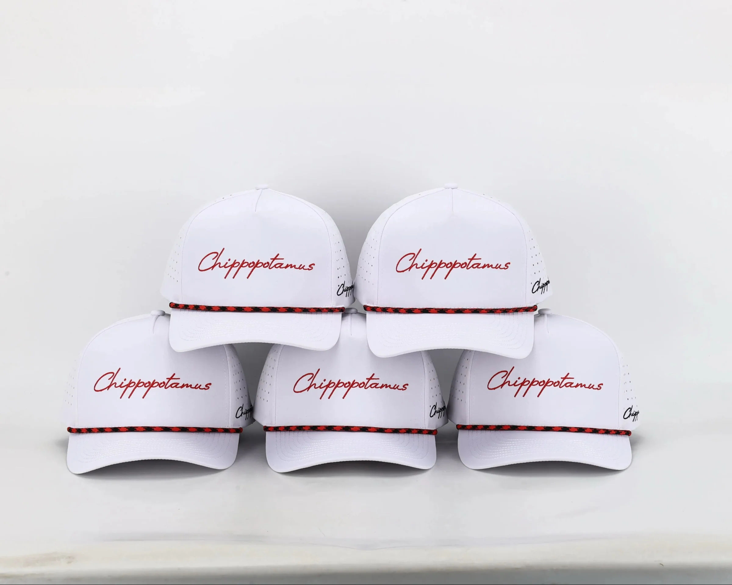 White Rope Hat - Chippopotamus Red - Image 5