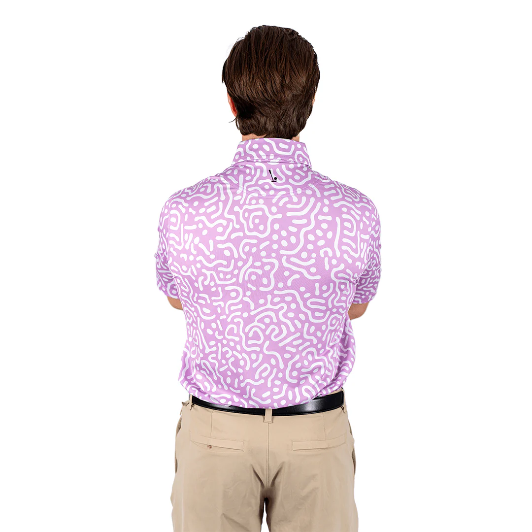 Wrong Fairway Men's Polo (Lavender) - Image 4